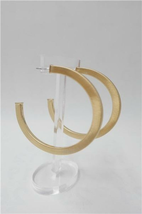 Aretes de Aro Dorados Estilo Satinado - Elegantes