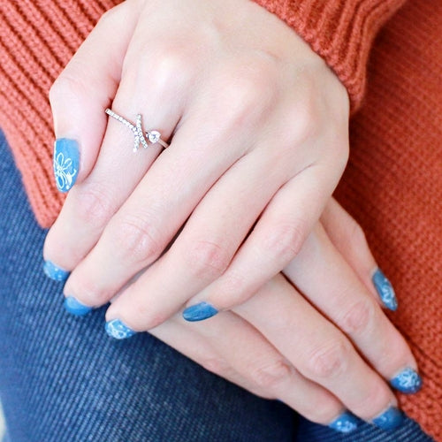 Anillo Acero Inoxidable Pulido - Diseño Clásico con Circonia