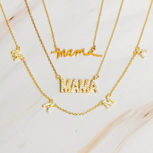 Collar "Mama" con Circonia - Regalo Especial para Mamá