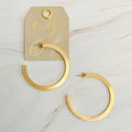 Aretes de Aro Dorados Estilo Satinado - Elegantes