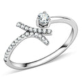 Anillo Acero Inoxidable Pulido - Diseño Clásico con Circonia